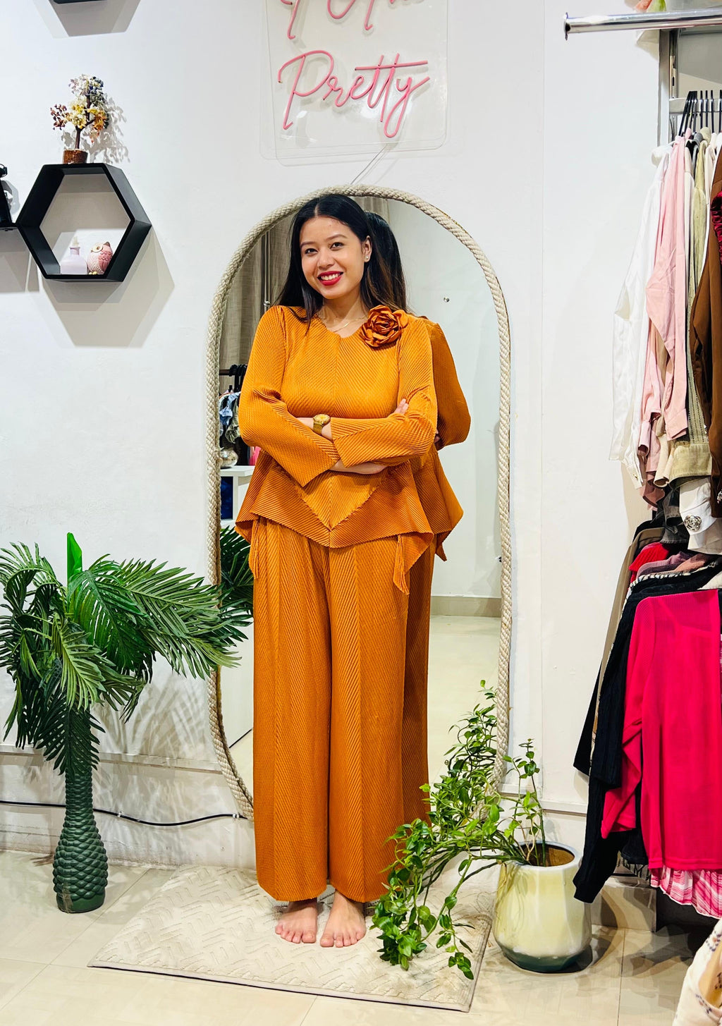 The Aurelia Pleated Peplum Co-ord Set