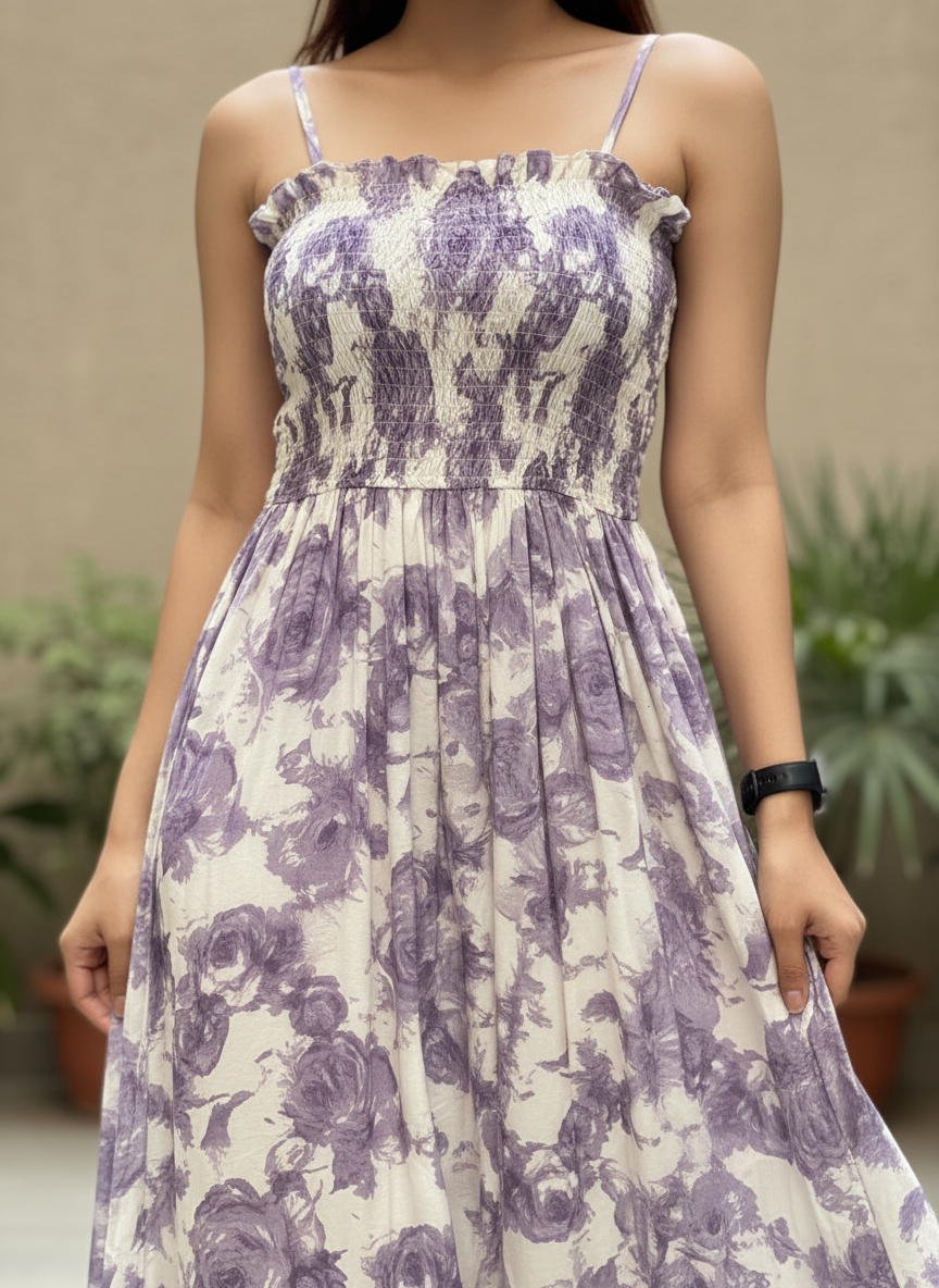 Bloom Strip Maxi Dress