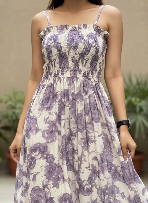 Bloom Strip Maxi Dress
