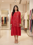 Pearl Pleated Dress