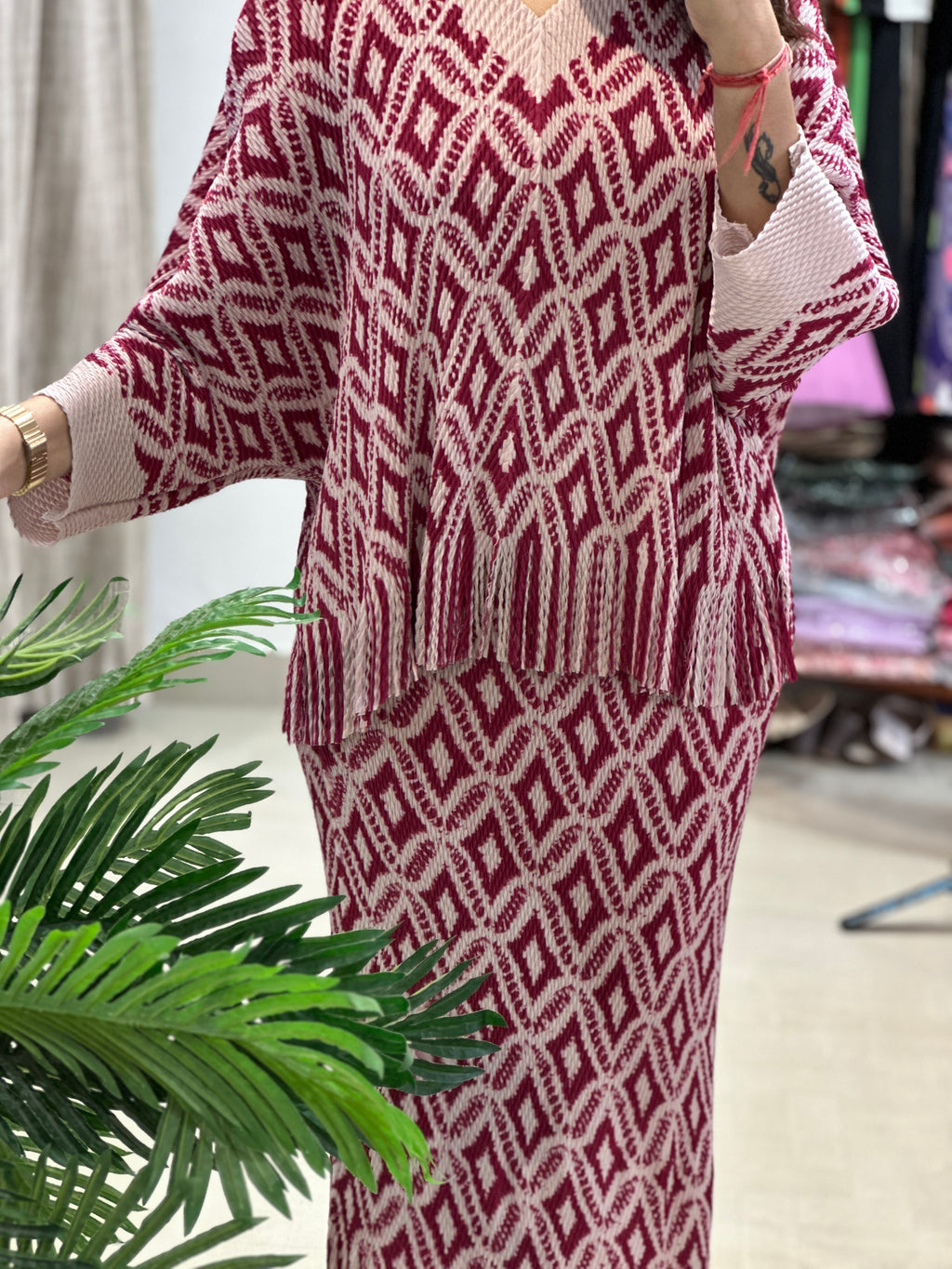 PRINTED BAMBOO SKIRT SET