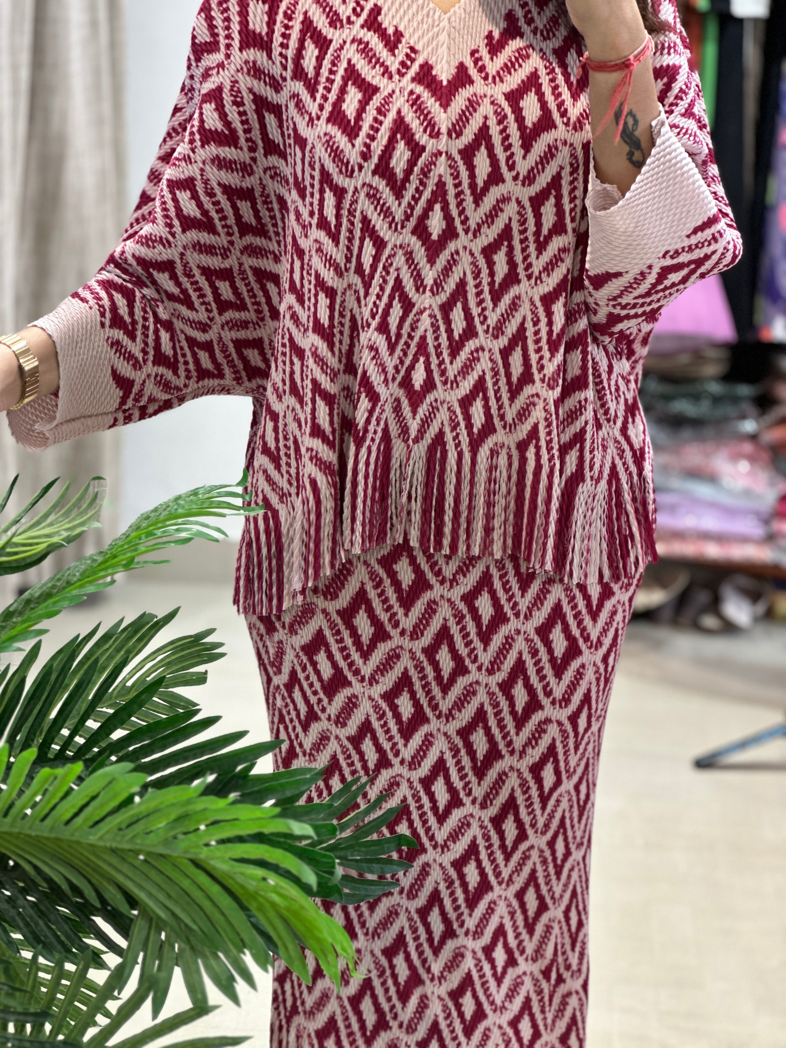 PRINTED BAMBOO SKIRT SET