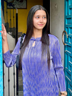 Tia Metallic Dress- Violet