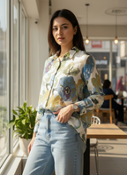 Abstract Chanderi Shirt