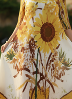 Sunflower Pleated Dress