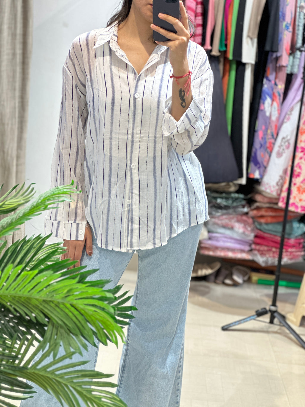 Chanderi White Shirt