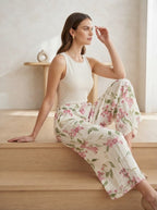 Chanderi  Embroidered Pants