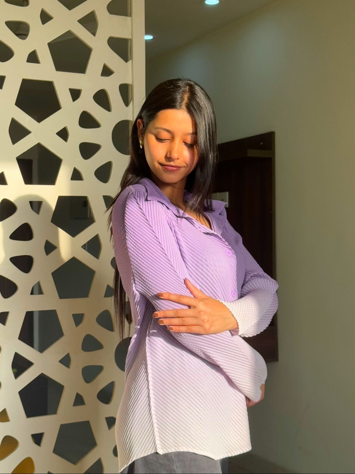 Rocío Gradient Shirt- Lavender