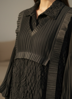 Noir Pleated Charm Dress