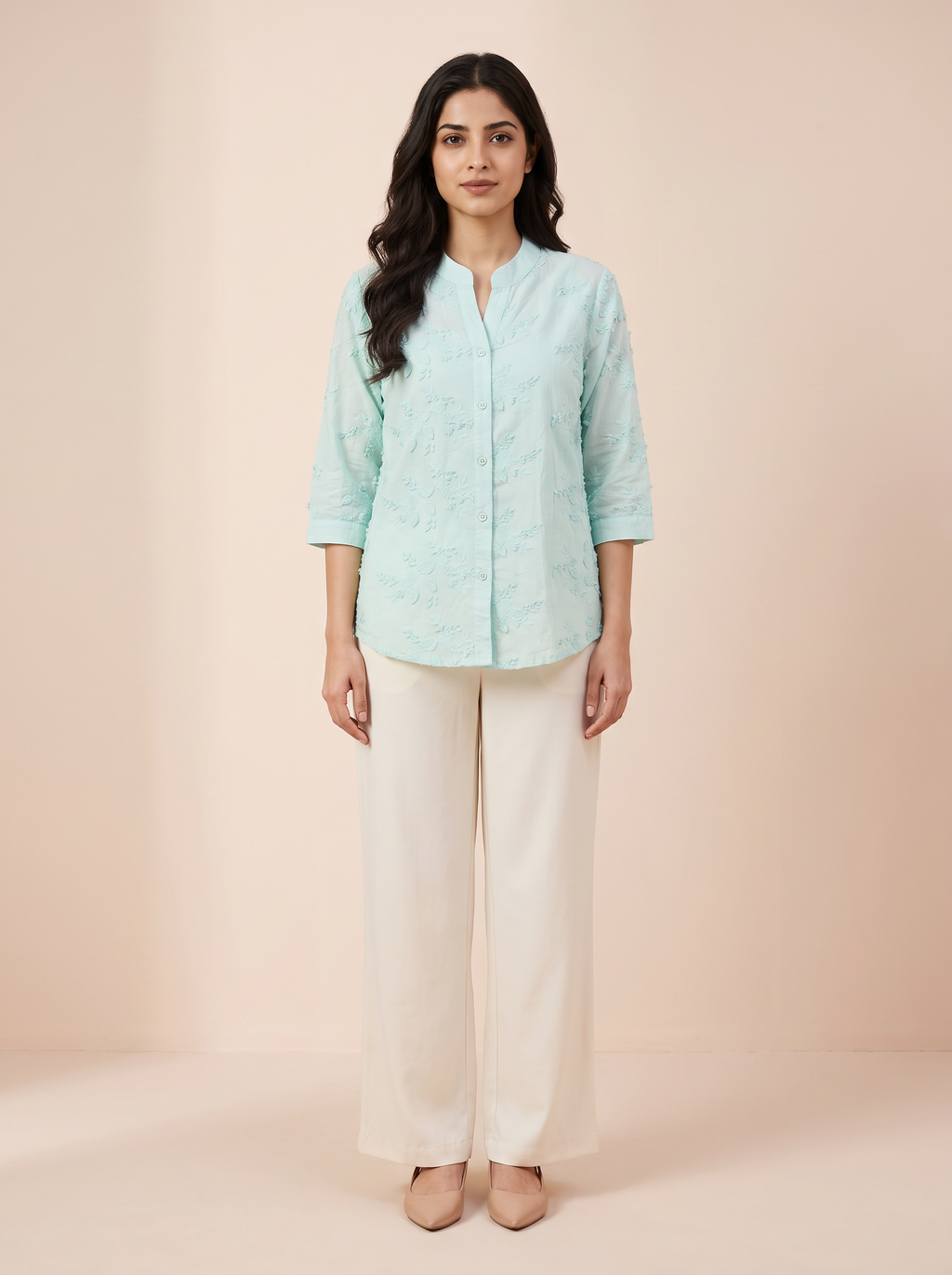 Fuschia Embroidered Shirt