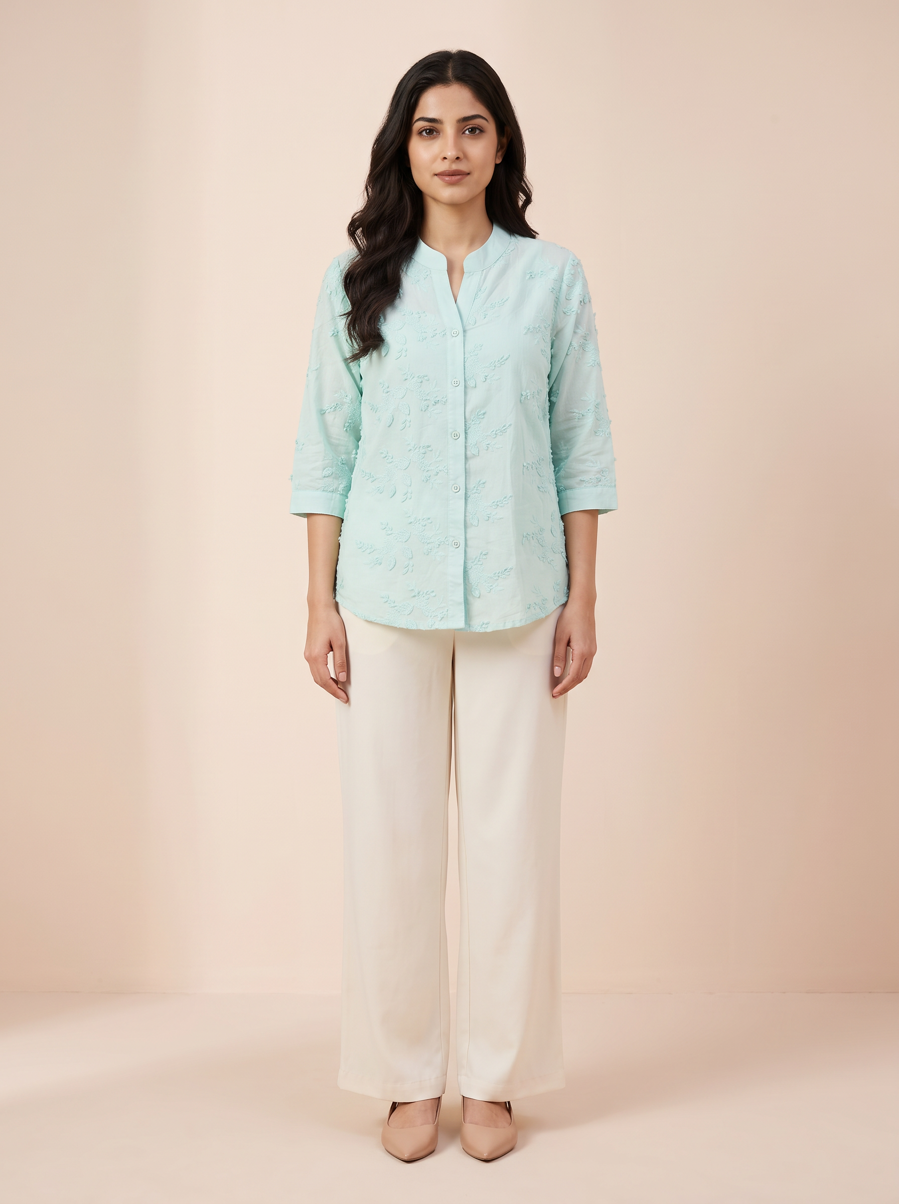 Fuschia Embroidered Shirt