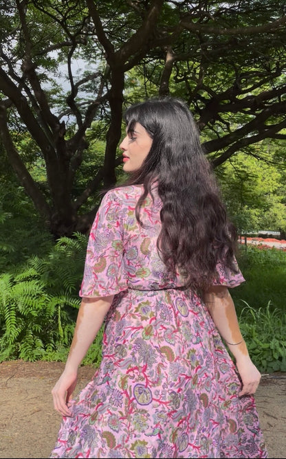 Floral Grace Wrap Maxi Dress