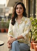 Floral linen Silk shirt