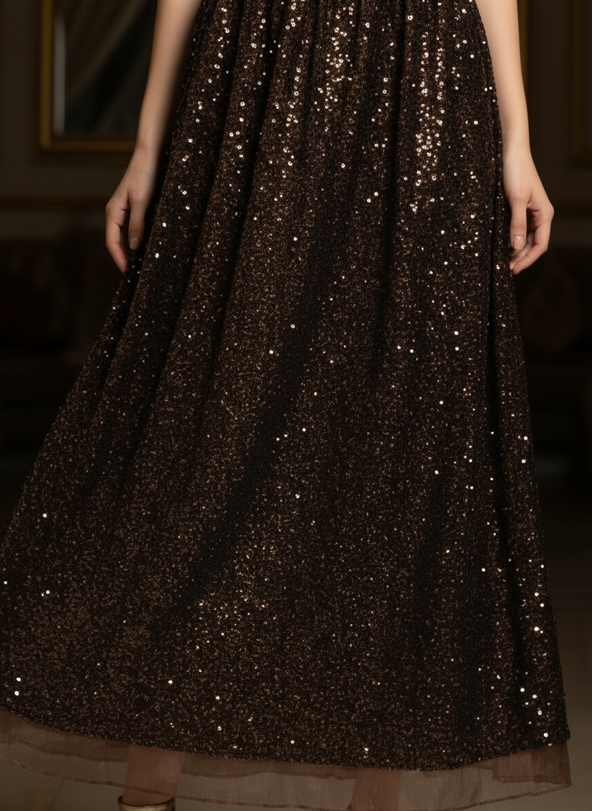 Brown sequins Skirt