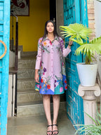 Ria Floral Dress/Long Top- Lavender