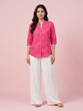 Fuschia Embroidered Shirt