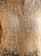 Golden Hour Floral Chanderi Top