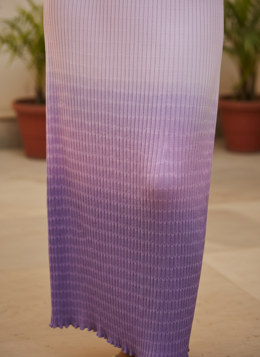 The Violet Haze Ombre Pleated Set