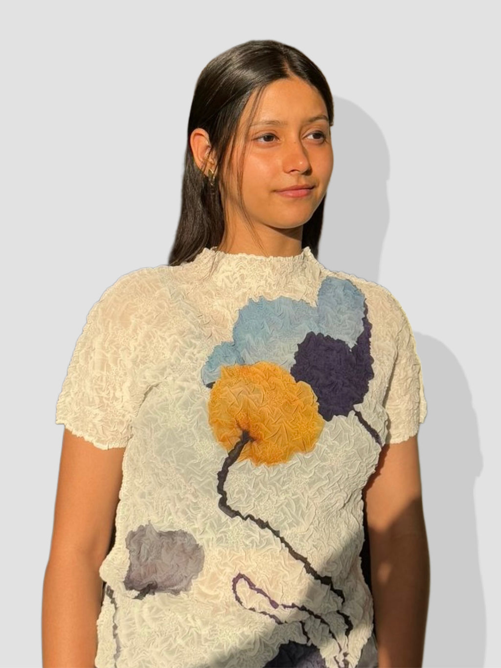 Cherry Printed Top- White