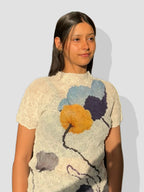 Cherry Printed Top- White