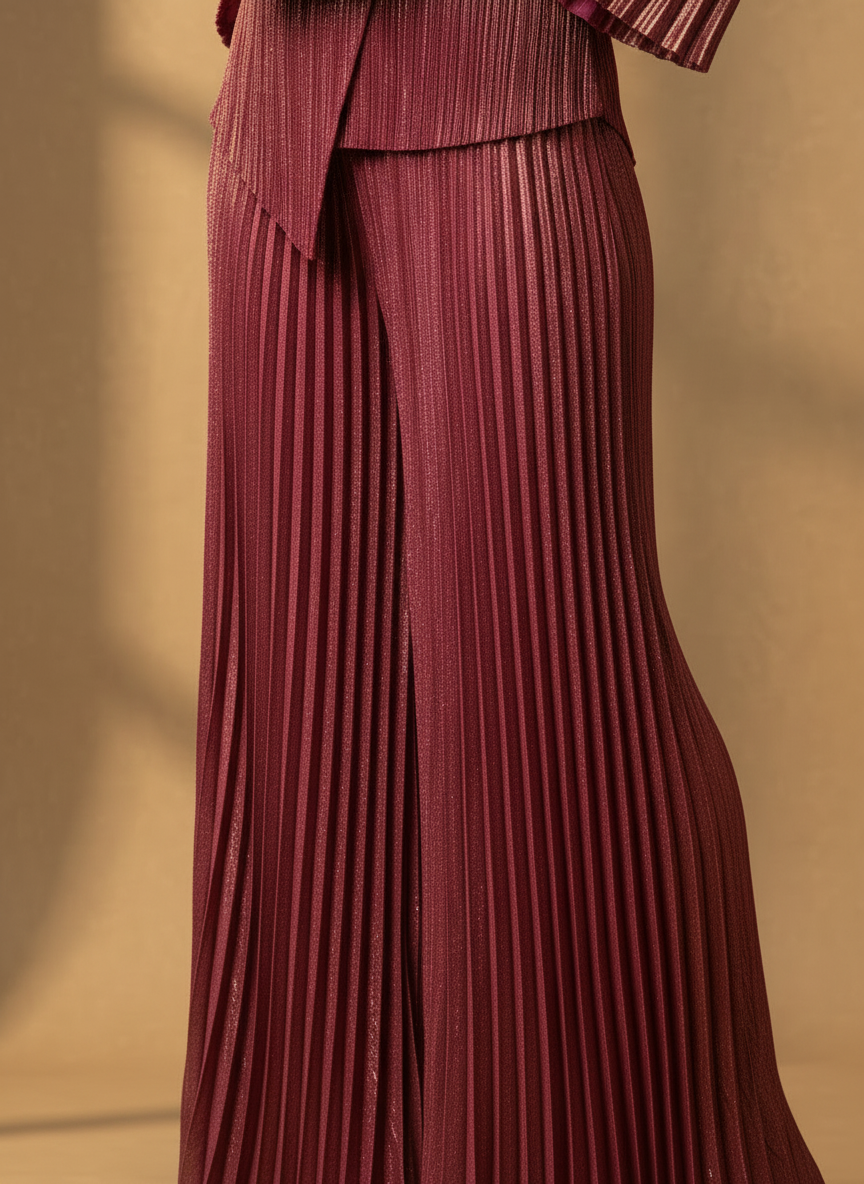 Irene Metallic Co-ord Set- Pink