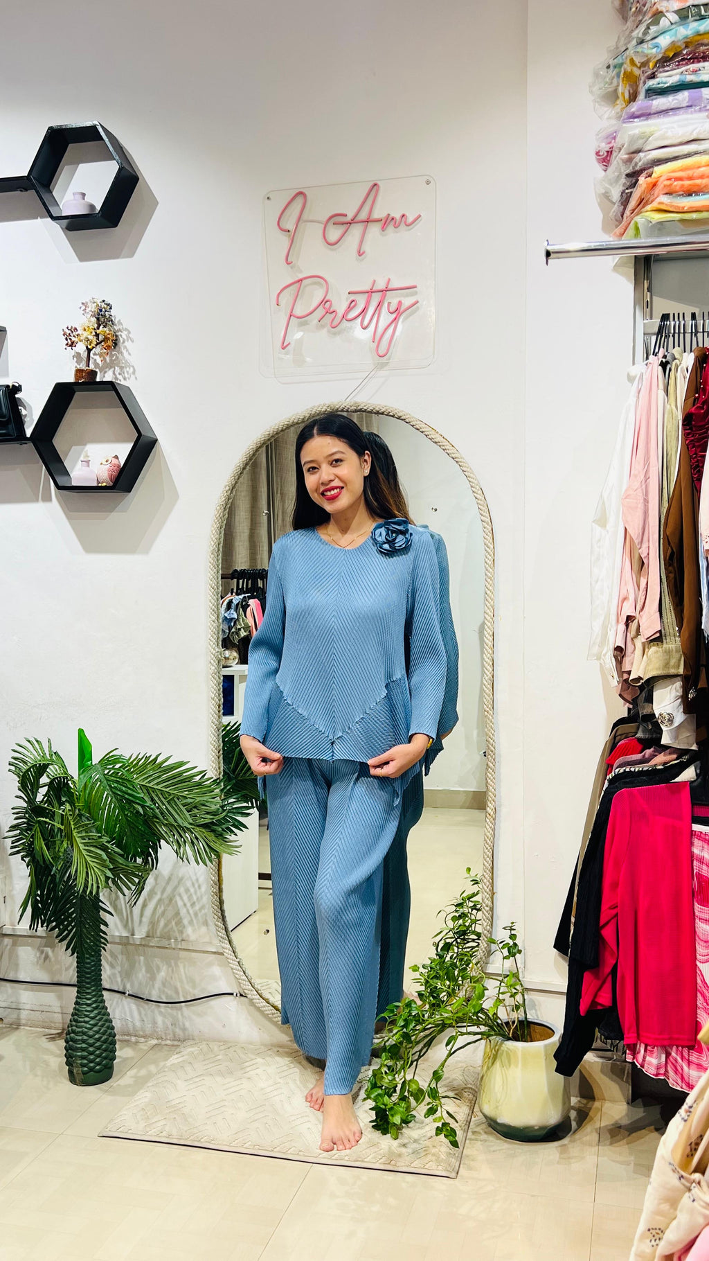 The Aurelia Pleated Peplum Co-ord Set