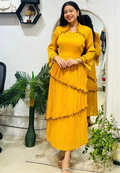 The Marigold Ruffle Pleat Dress