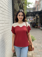 Aurora Pearl Pleat Blouse