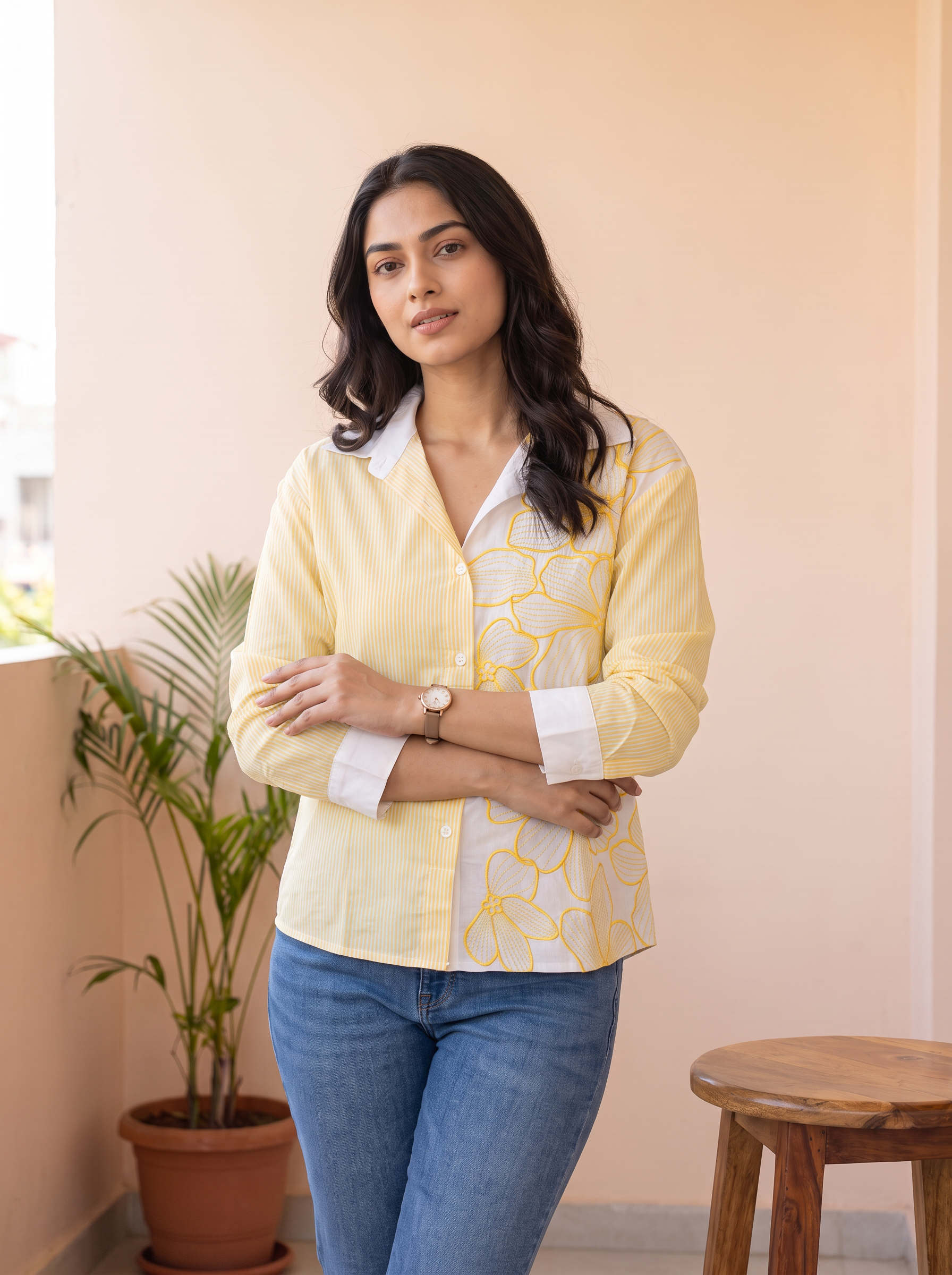 Floral Embroidered Shirt