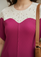 Aurora Pearl Pleat Blouse