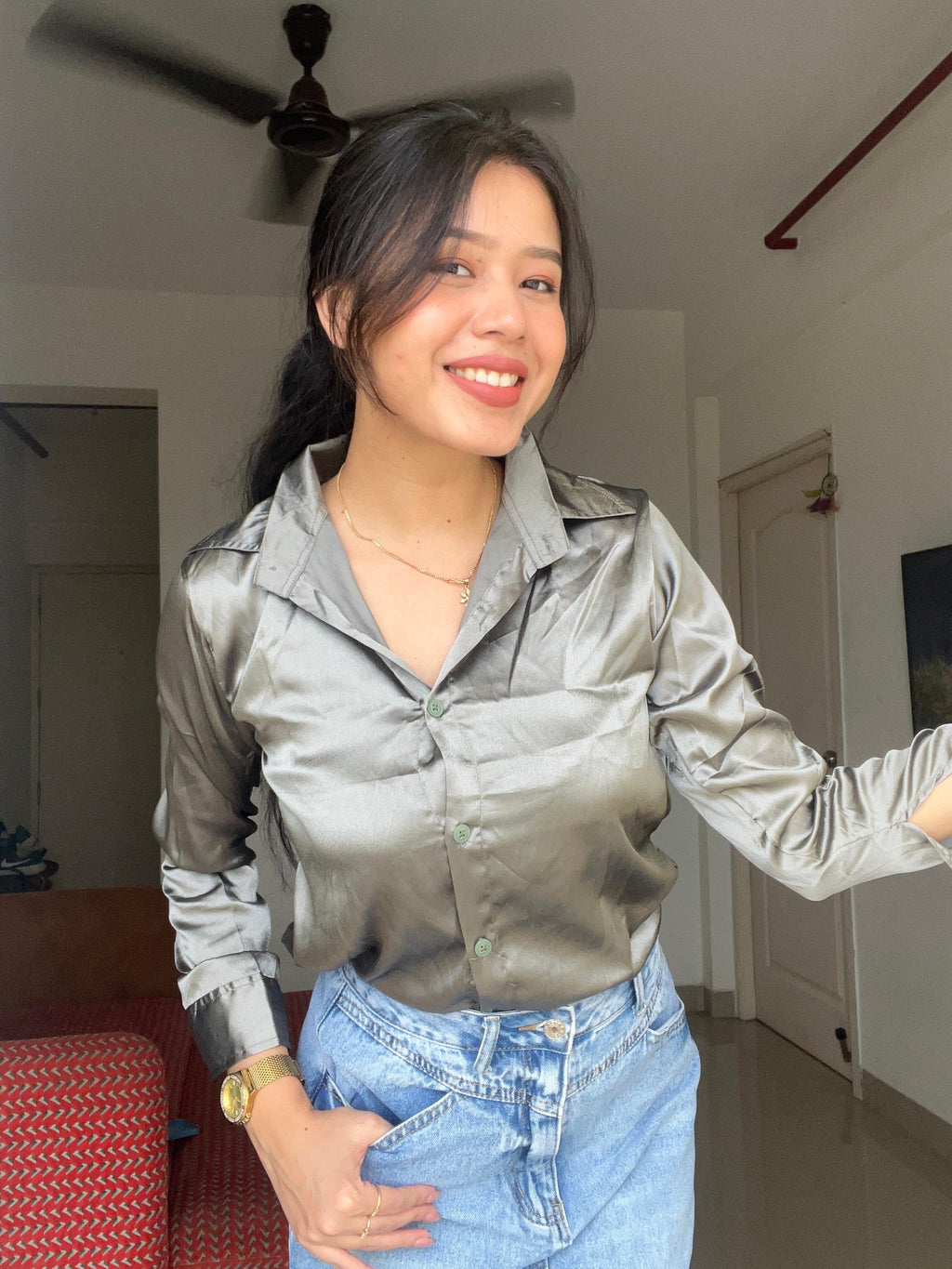 The Essential Silk-Touch Blouse