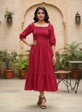Ruby Romance Smocked Maxi Dress