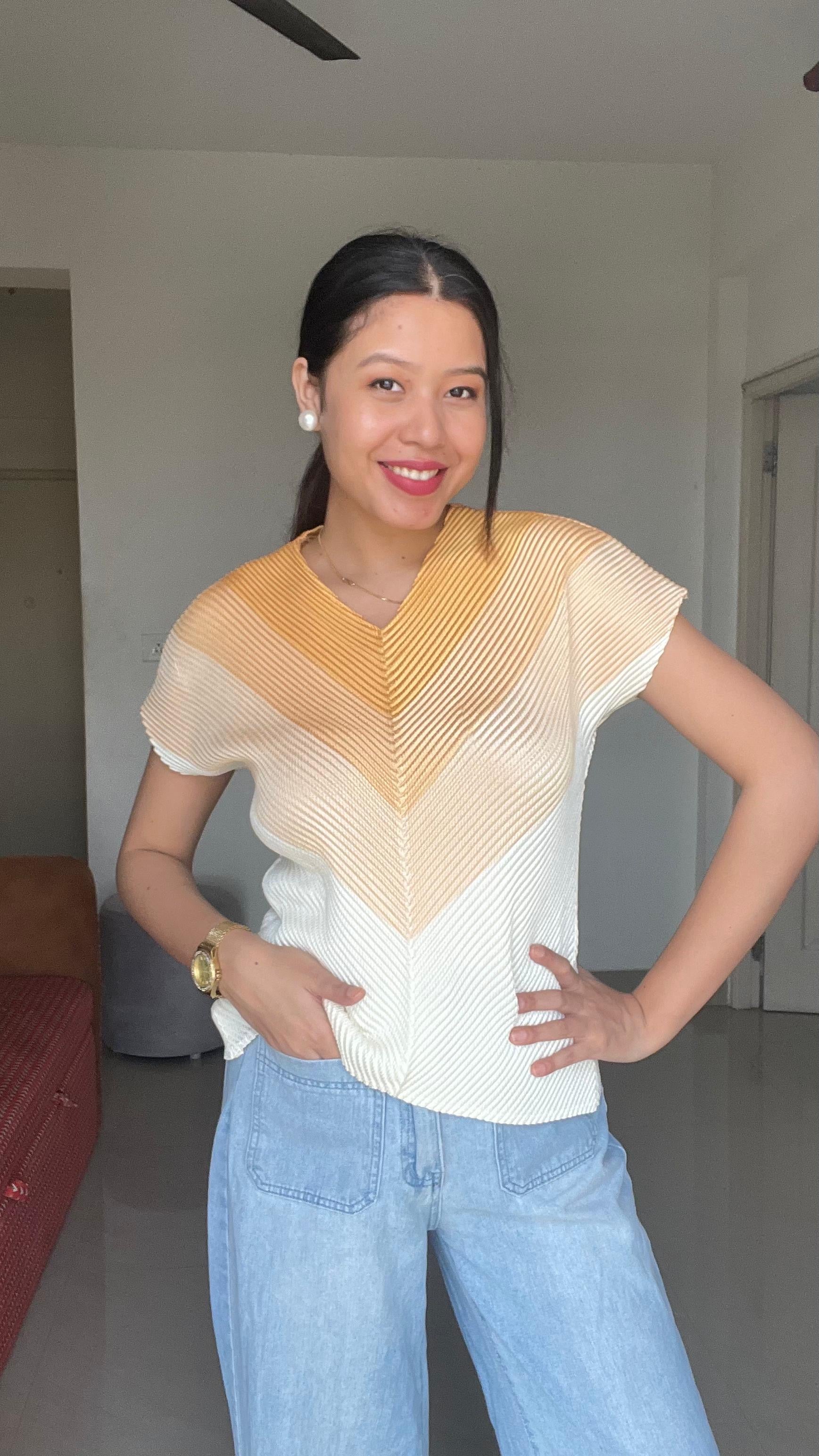 AVA Chevron Textured Top