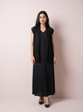 Black Mist Pleated Dress