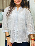 Ethereal Sky Embroidered Shirt