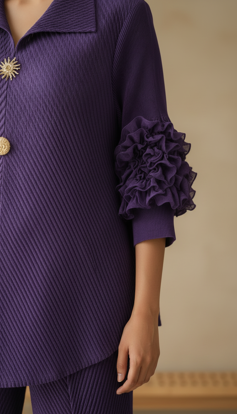 The Royal Amethyst Pleated Co-ord