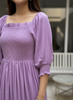 Lilac Bloom Smocked Maxi Dress
