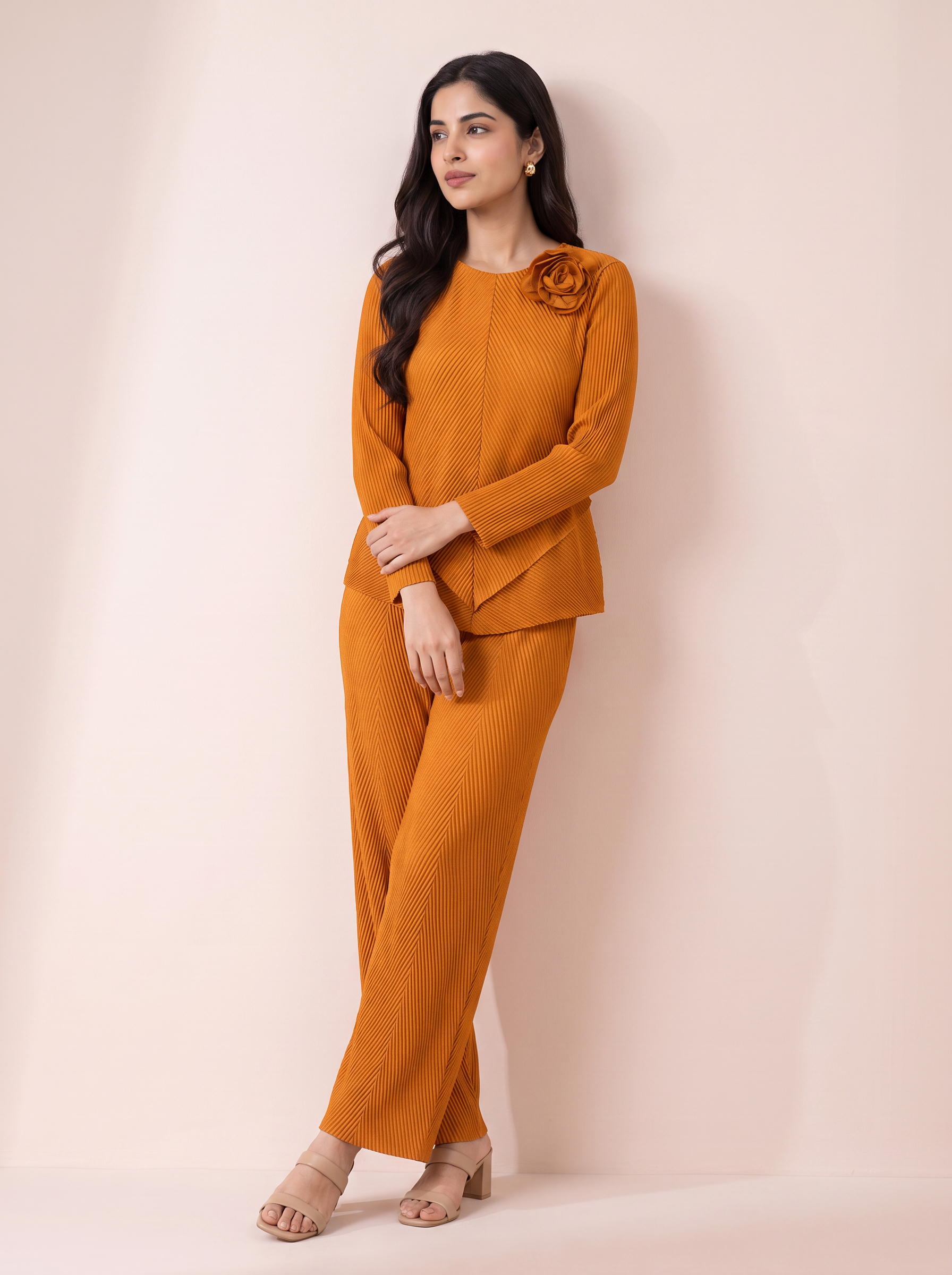 The Aurelia Pleated Peplum Co-ord Set