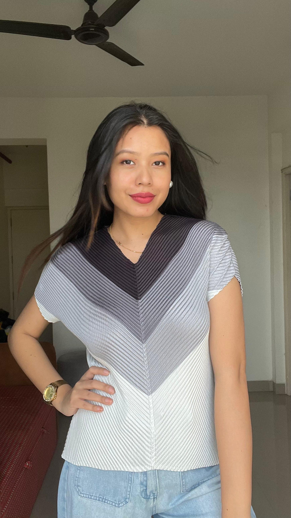 AVA Chevron Textured Top