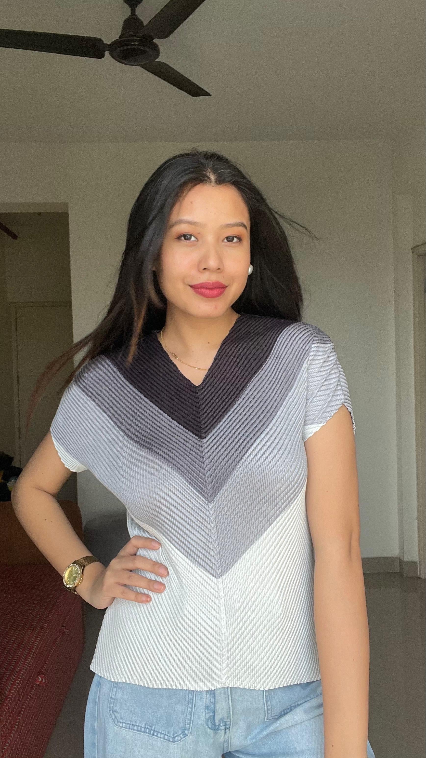 AVA Chevron Textured Top