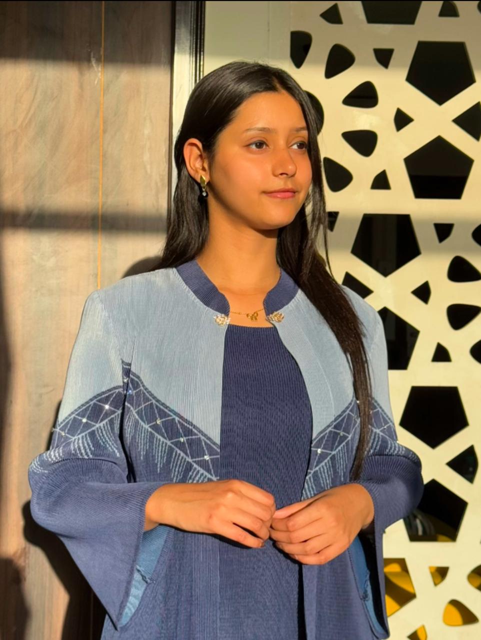 Sierra Printed Top-Blue