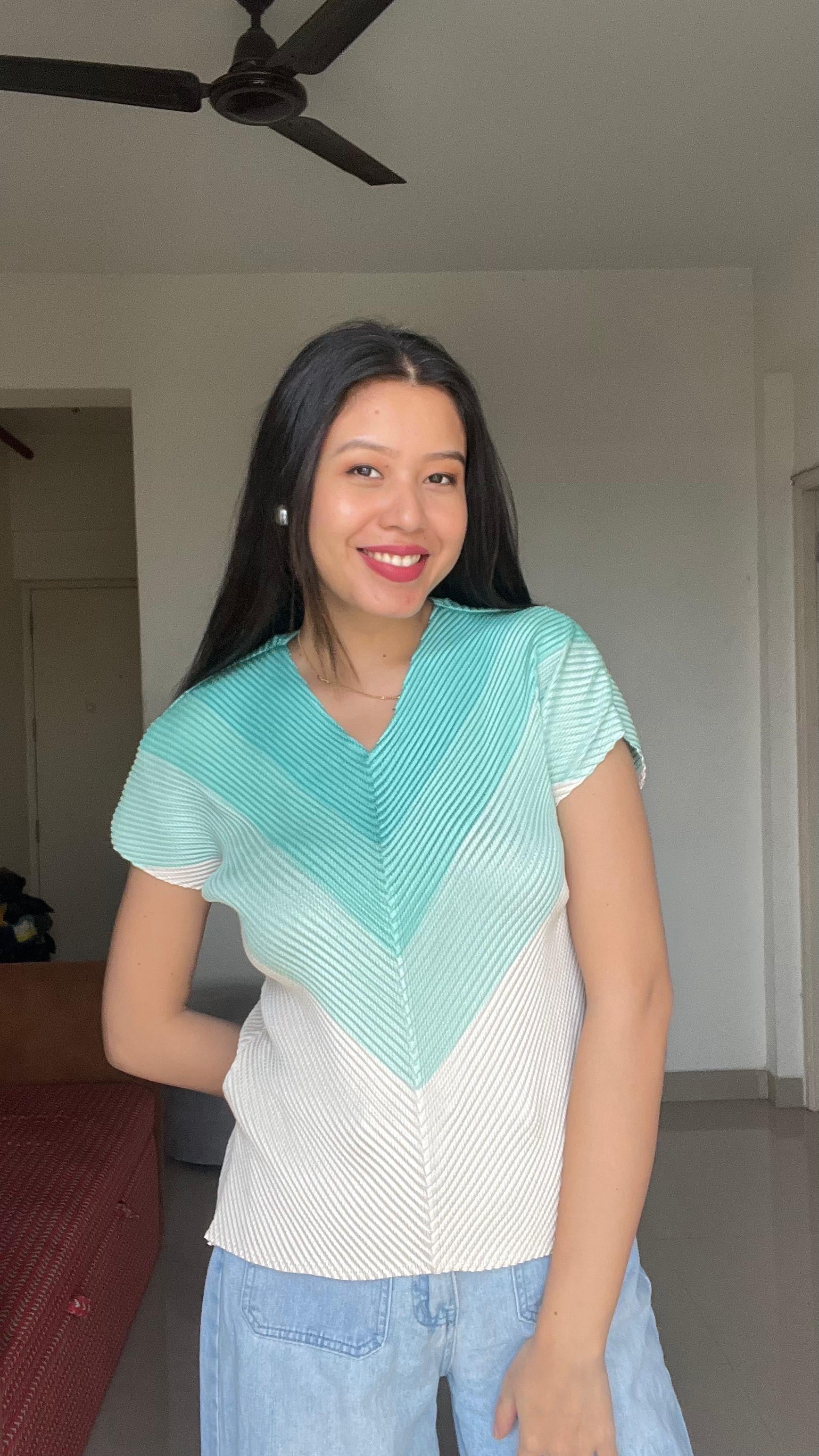 AVA Chevron Textured Top