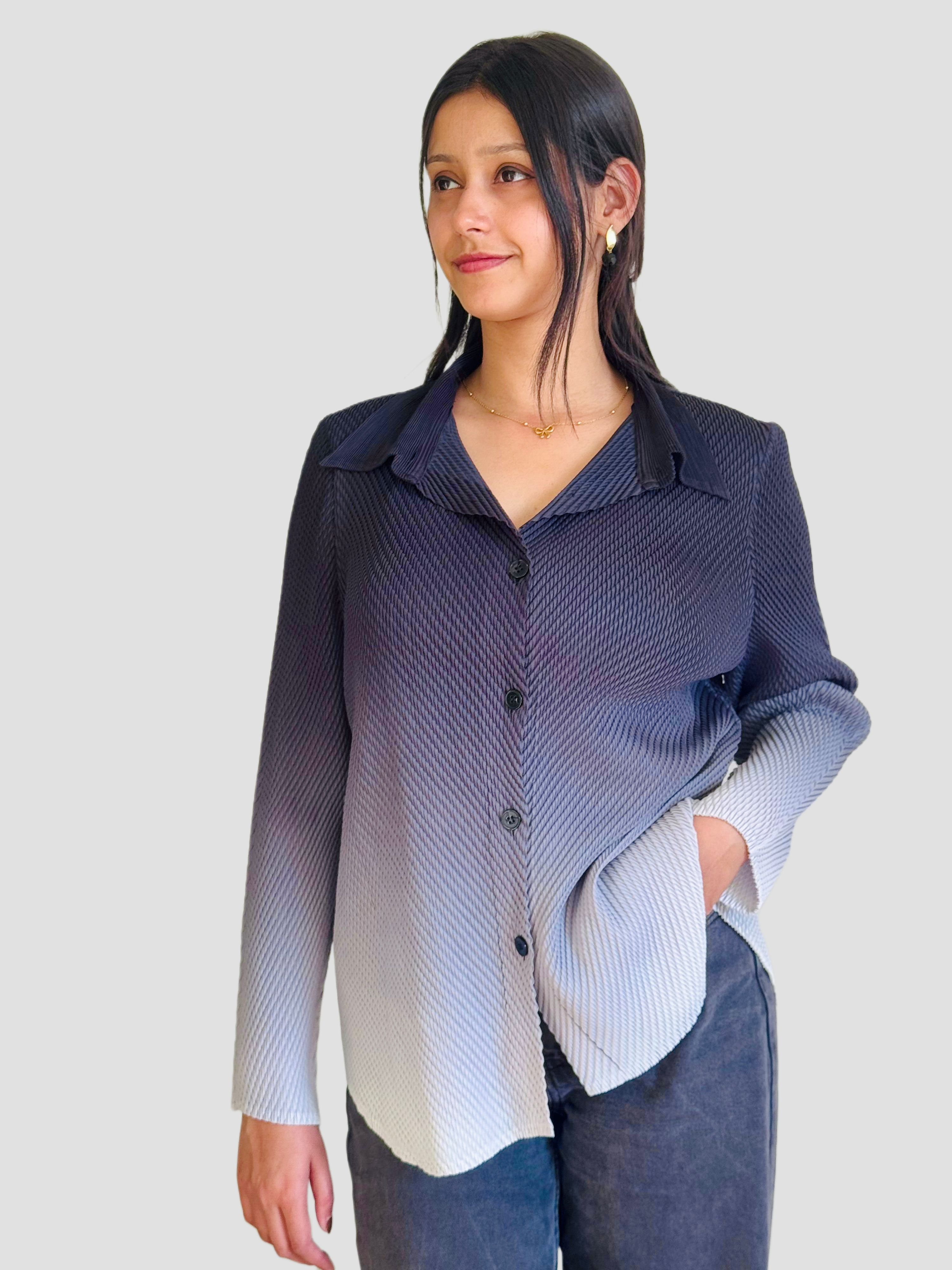 Rocío Gradient Shirt- Black