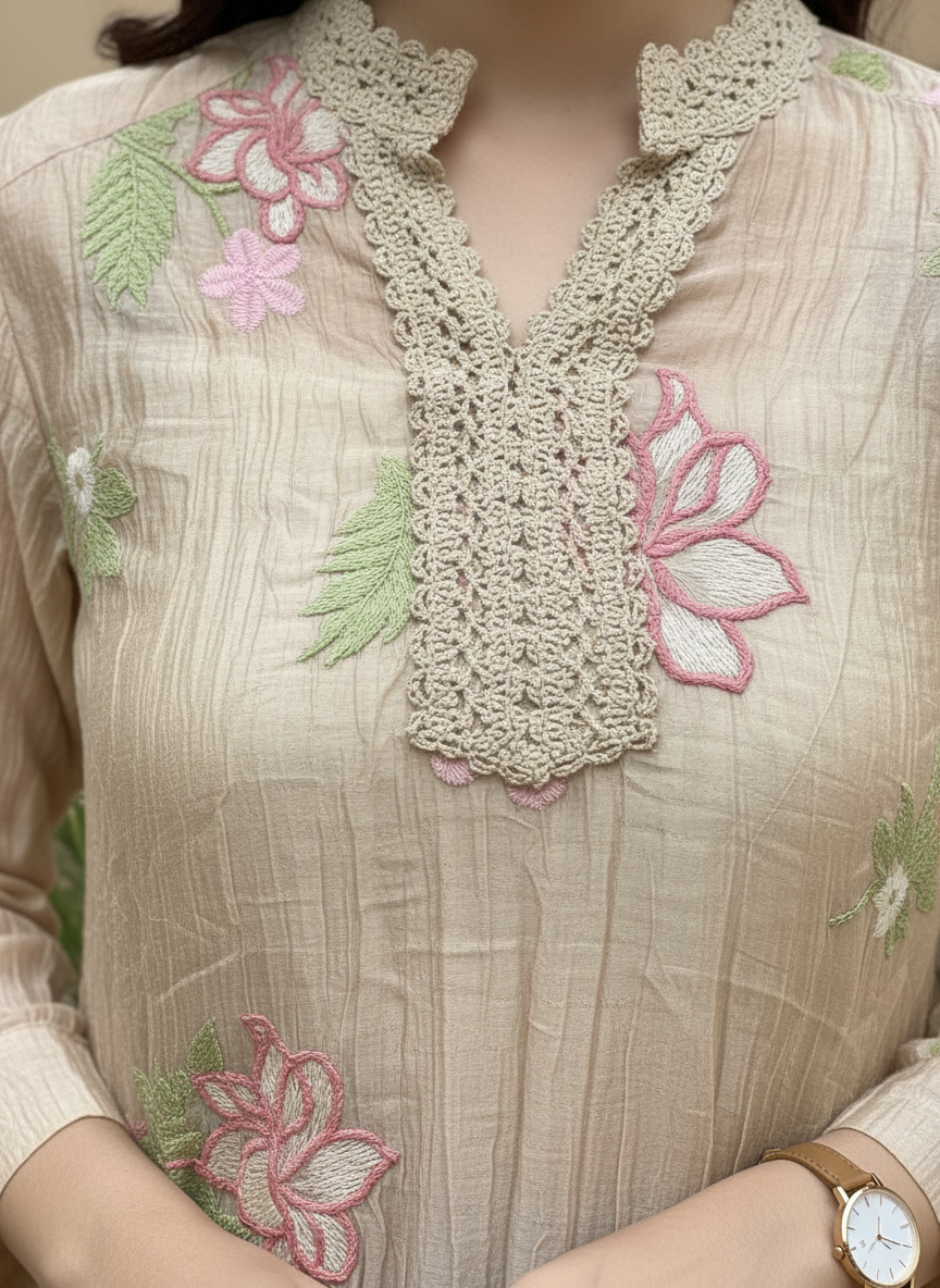 Floral Embroidered Tunic
