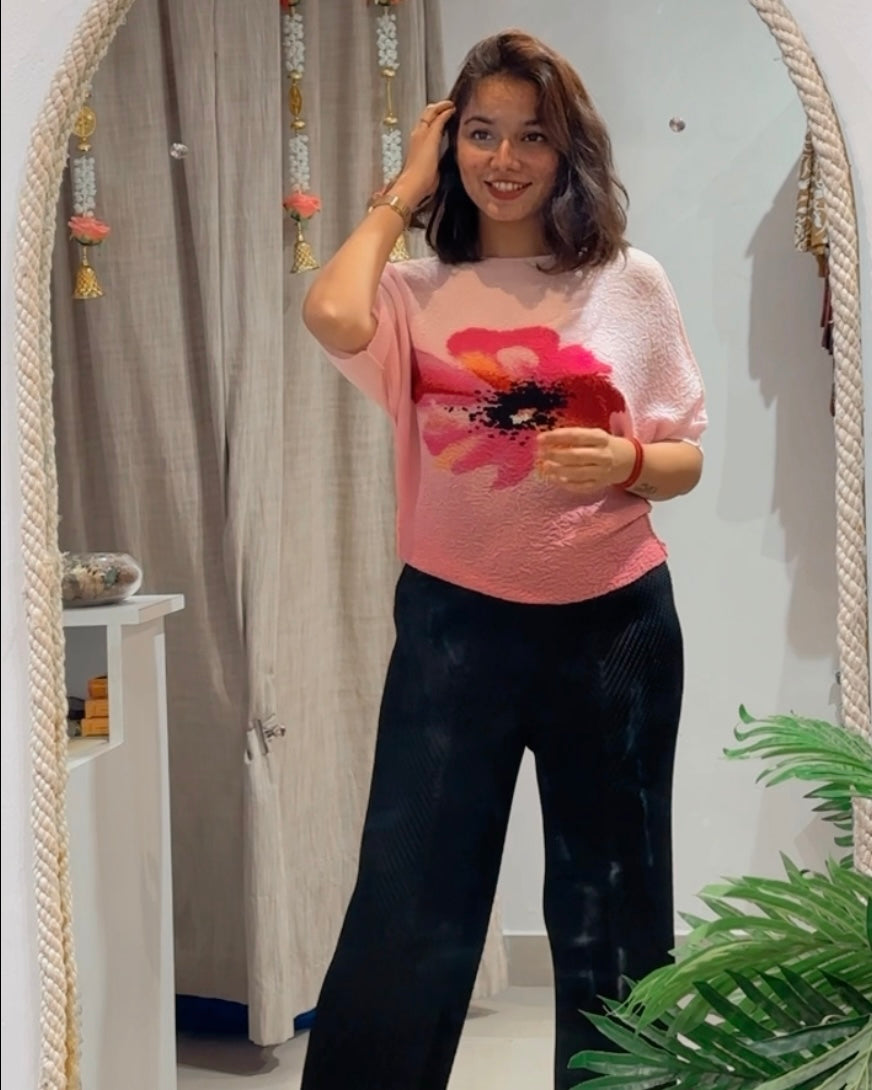 Peach Floral No Weight Top