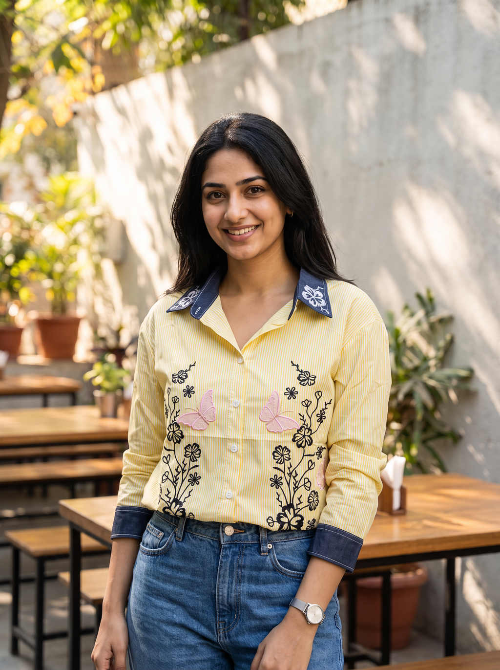 Striped Floral Shirt