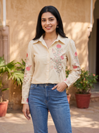 Striped Embroidered Shirt