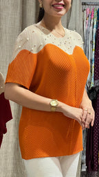 Aurora Pearl Pleat Blouse