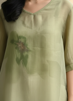The Serene Sage Chanderi Tunic