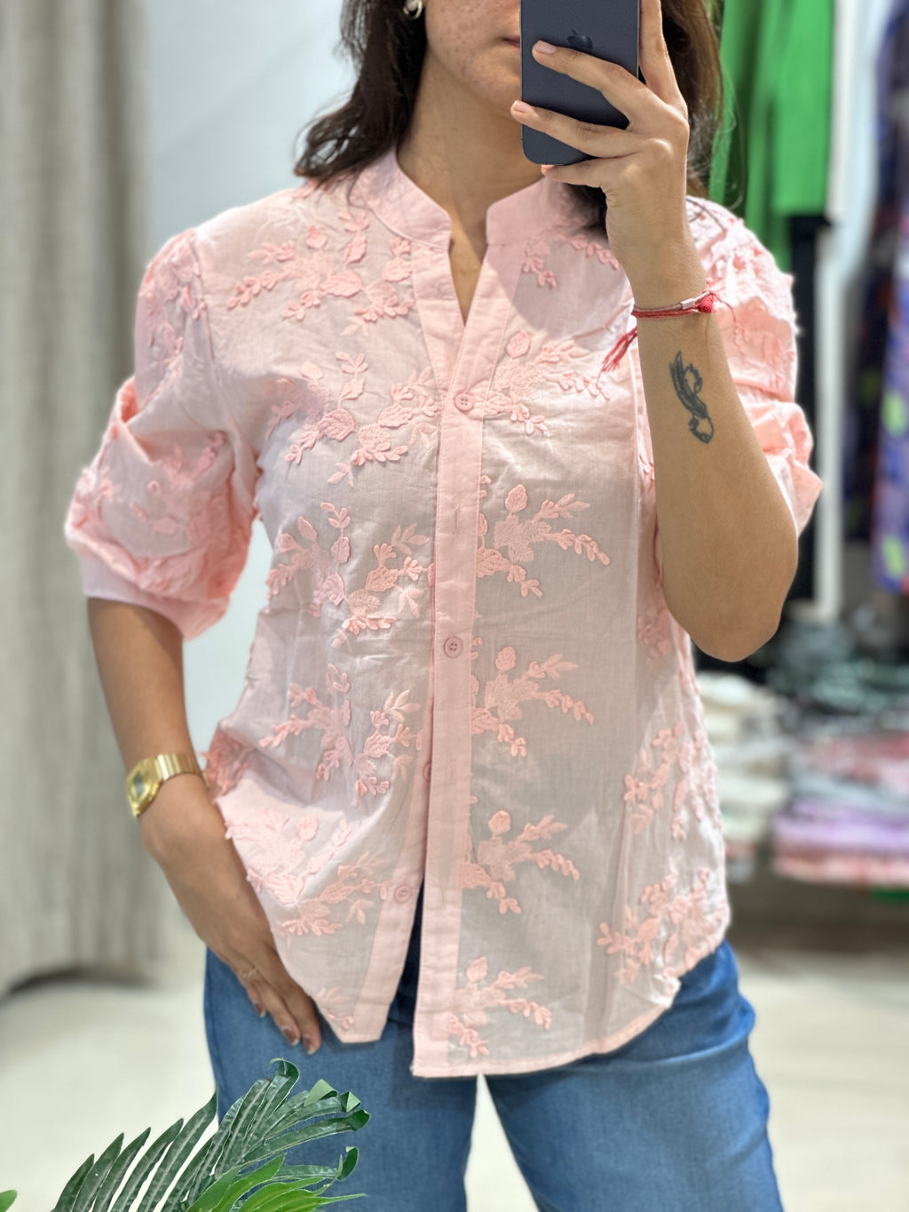 Mulmul shirt- Pink